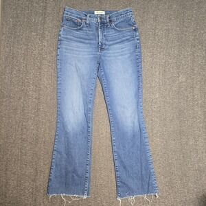 Madewell Mid-Rise Kick Out Jeans Women's 28T (30x29) Medium Wash Denim Bootcut
